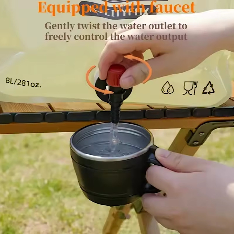 گالن آب شیر دار 8 لیتری مدل تاشو